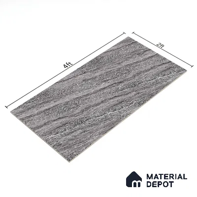 Marble Floor & Wall Tile TL 02195 B Alexa Grey 4 ft x 2 ft Glossy Finish Vitrified Tile - 9 mm
