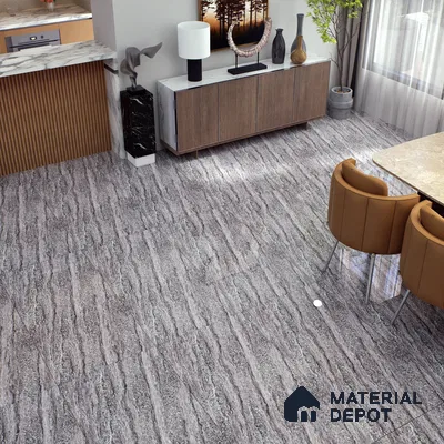 Luxury Living Space With Glossy Floor Tiles And Wooden Laminates | Material Depot