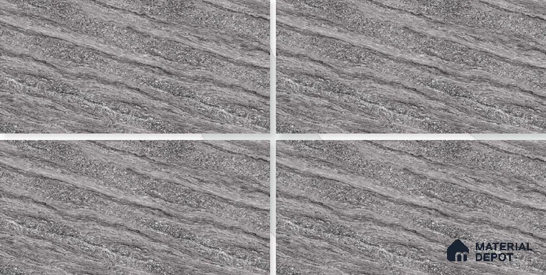 Marble Floor & Wall Tile TL 02195 B Alexa Grey 4 ft x 2 ft Glossy Finish Vitrified Tile - 9 mm