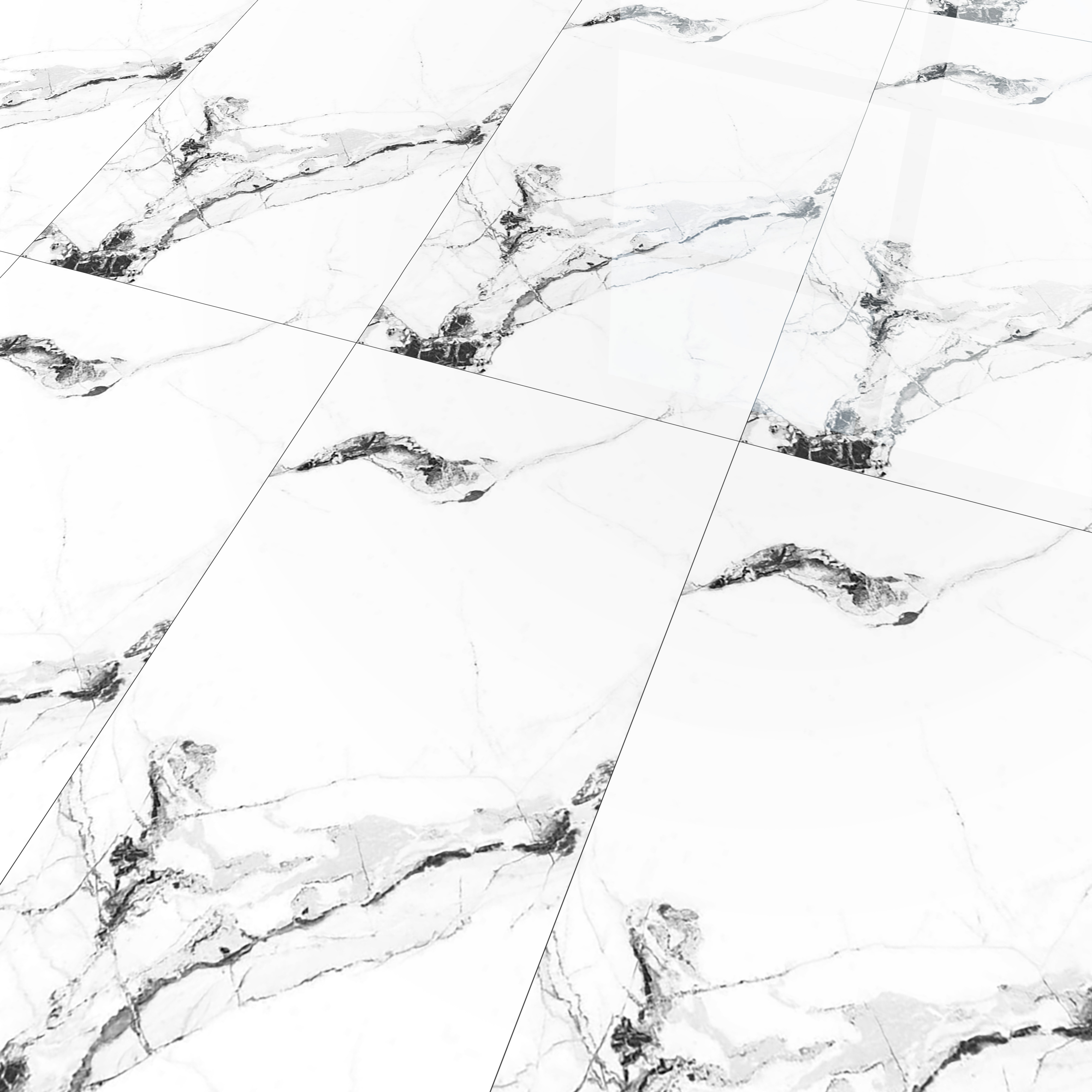 Marble Floor & Wall Tile TL 02195 A Tinct White 4 ft x 2 ft Glossy Finish Vitrified Tile - 9 mm (Random 5 )
