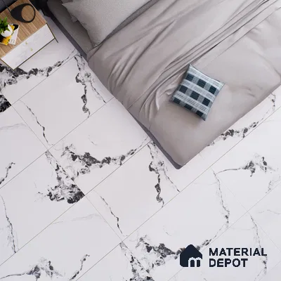Marble Floor & Wall Tile TL 02195 A Tinct White 4 ft x 2 ft Glossy Finish Vitrified Tile - 9 mm (Random 5 )