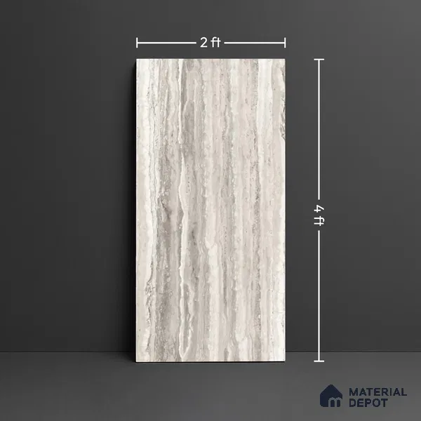 TL 04461 Tivoli Grey 1200 x 600 mm Digital Punch Matte Finish Vitrified Tile - 9 mm (Sample)