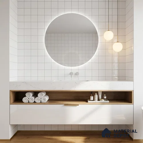 Subway Wall Tile TL 00055 A 4 x 4 inch White Plain Glossy Finish Ceramic Tile - 5.8 mm | Suitable For Restaurant, Bathroom, Kitchen