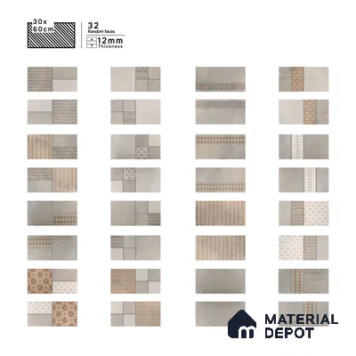 Parking Floor & Wall TL 00061 F Grayscale 2 ft x 1 ft Matte Finish Stone Vitrified Tile - 12 mm | 32 Random Faces | Suitable For Heavy Duty Outdoor Areas