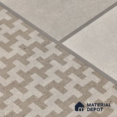 Parking Floor & Wall TL 00061 F Grayscale 2 ft x 1 ft Matte Finish Stone Vitrified Tile - 12 mm | 32 Random Faces | Suitable For Heavy Duty Outdoor Areas