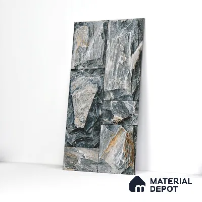 Stone Textured Wall Cladding Tile TL 00067 D Natural Rock Bond 2 ft x 1 ft Textured Finish Vitrified Tile - 9 mm | Suitable for Elevation, Exterior Walls, Living Room, Bathroom & Highlighter Wall