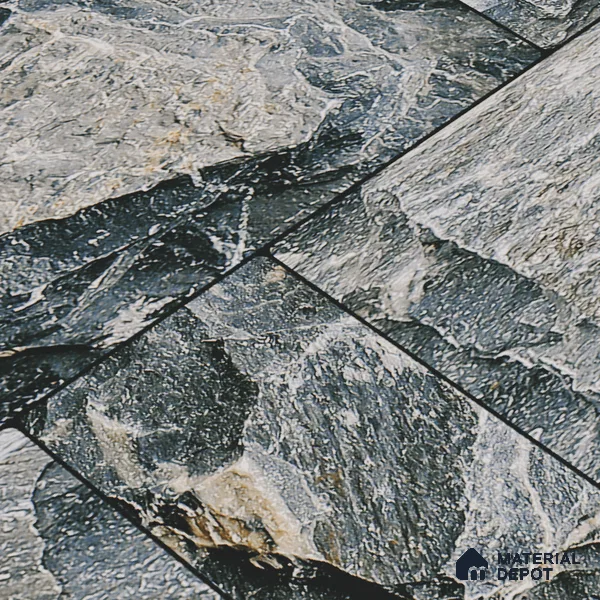 Stone Textured Wall Cladding Tile TL 00067 D Natural Rock Bond 2 ft x 1 ft Textured Finish Vitrified Tile - 9 mm | Suitable for Elevation, Exterior Walls, Living Room, Bathroom & Highlighter Wall