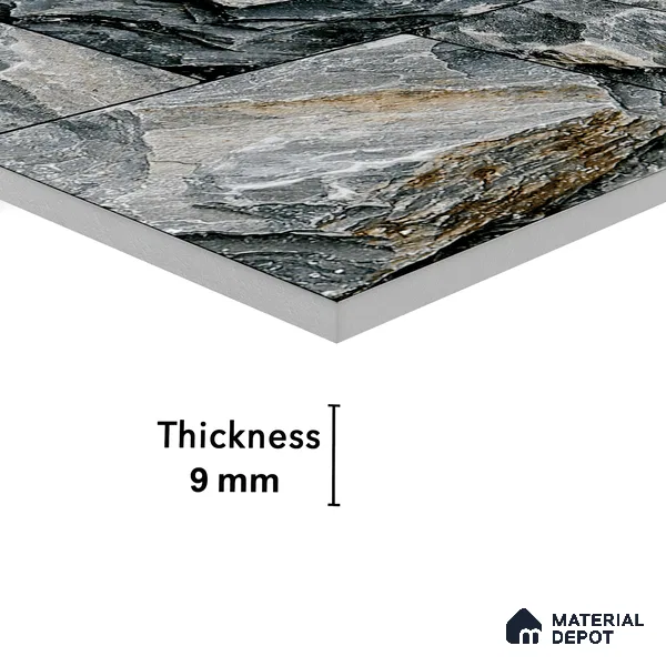 Stone Textured Wall Cladding Tile TL 00067 D Natural Rock Bond 2 ft x 1 ft Textured Finish Vitrified Tile - 9 mm | Suitable for Elevation, Exterior Walls, Living Room, Bathroom & Highlighter Wall