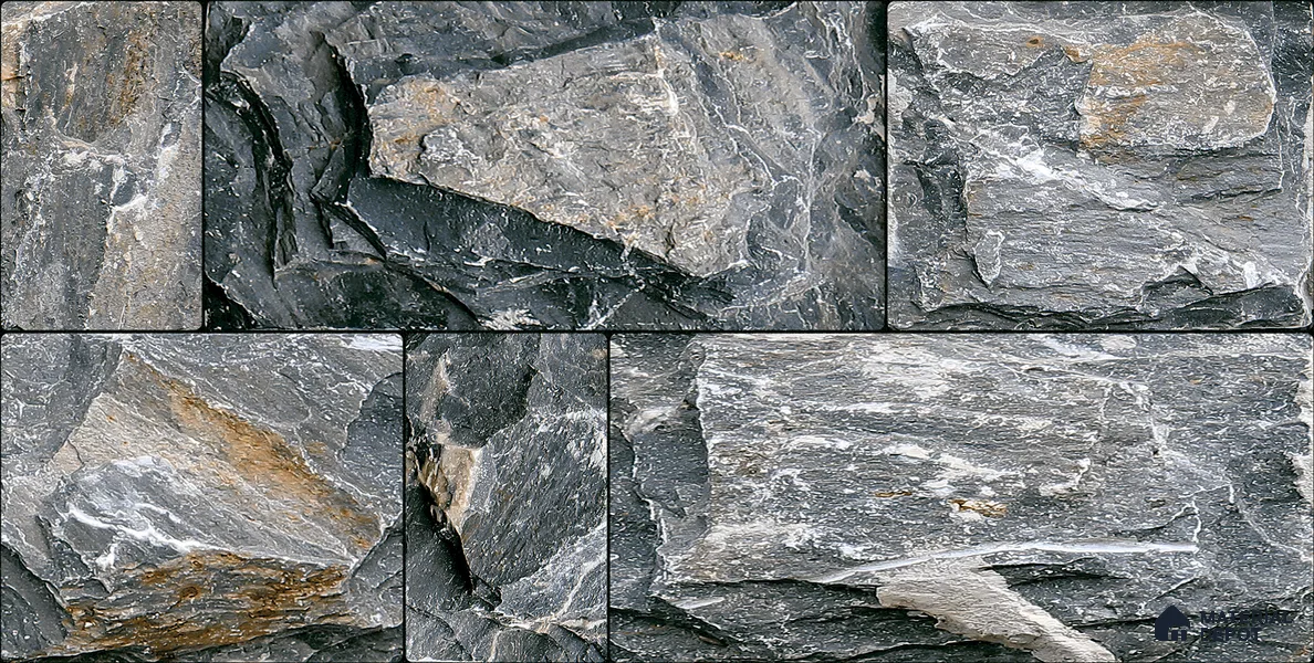 Stone Textured Wall Cladding Tile TL 00067 D Natural Rock Bond 2 ft x 1 ft Textured Finish Vitrified Tile - 9 mm | Suitable for Elevation, Exterior Walls, Living Room, Bathroom & Highlighter Wall