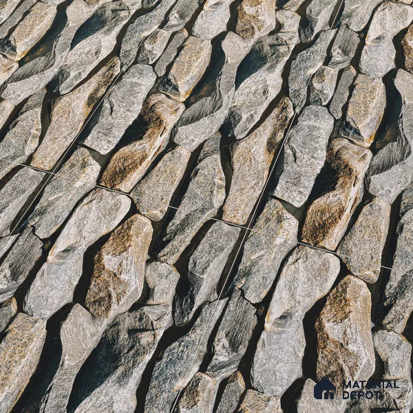 Stone Textured Wall Cladding Tile TL 00089 B Natural Pebble Stone 2 ft x 1 ft Textured Finish Vitrified Tile - 9 mm | Suitable for Elevation, Exterior Walls, Living Room, Bathroom & Highlighter Wall