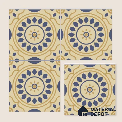 Moroccan Wall & Floor Tile TL 00200 1 ft x 1 ft Matte Finish Ceramic Tile | Please Expect a Slight Variation of Pattern | Suitable for Bathroom, Kitchen & Backsplash