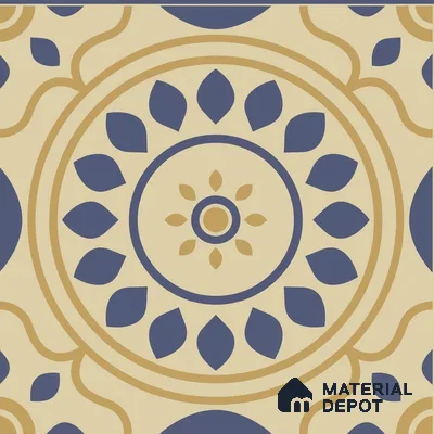 Moroccan Wall & Floor Tile TL 00200 1 ft x 1 ft Matte Finish Ceramic Tile | Please Expect a Slight Variation of Pattern | Suitable for Bathroom, Kitchen & Backsplash