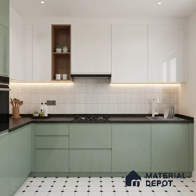 Moroccan Carpet Wall & Floor Tile TL 00202 C Centre Monochrome 1 ft x 1 ft Matte Finish Ceramic Tile - 9 mm | Suitable For Living Room, Kitchen, Bathroom | Please Expect a Slight Variation of Pattern