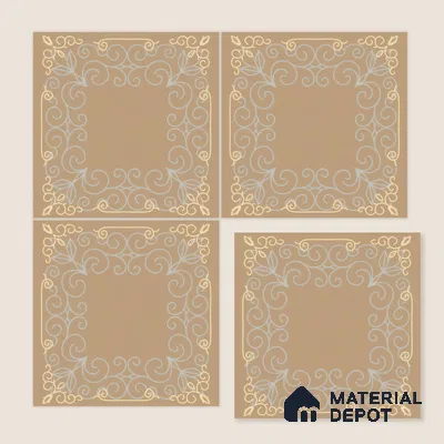 Kitchen Wall Tile TL 00210 A Light Coffee Brown 1 ft x 1 ft Matte Finish Ceramic Tile - 9 mm | Suitable For Kitchen Backsplash | Please Expect a Slight Variation of Pattern