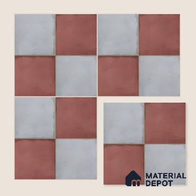 Kitchen Wall Tile TL 00212 A Light Red & Grey 1 ft x 1 ft Matte Finish Ceramic Tile - 9 mm | Suitable For Kitchen Backsplash | Please Expect a Slight Variation of Pattern