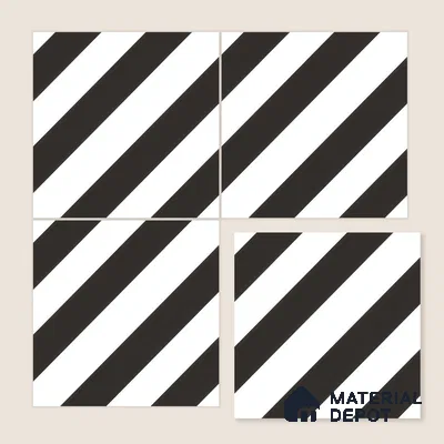 Moroccan Wall & Floor Tile TL 00225 C Pattern 3 Monochrome Straight 1 ft x 1 ft Matte Finish Ceramic Tile - 9 mm | Suitable For Kitchen, Bathroom, Dining Area | Please Expect a Slight Variation of Pattern