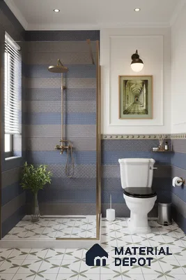 TL 00232 D Blue Mural 300 mm x 300 mm Wall Tile - 9 mm | Please Expect a Slight Variation of Pattern