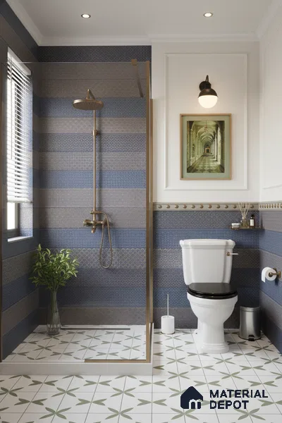 TL 00232 D Blue Mural 300 mm x 300 mm Wall Tile - 9 mm | Please Expect a Slight Variation of Pattern