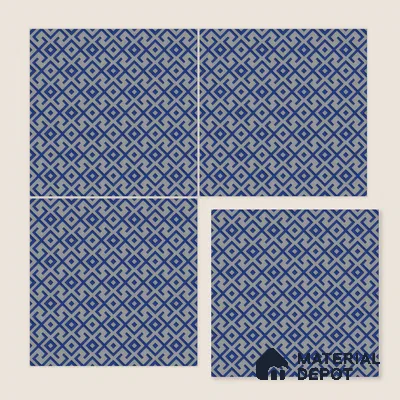 Moroccan Wall & Floor Tile TL 00239 Blue 1 ft x 1 ft Matte Finish Ceramic Tile - 9 mm | Suitable For Kitchen, Bathroom, Dining Area | Please Expect a Slight Variation of Pattern