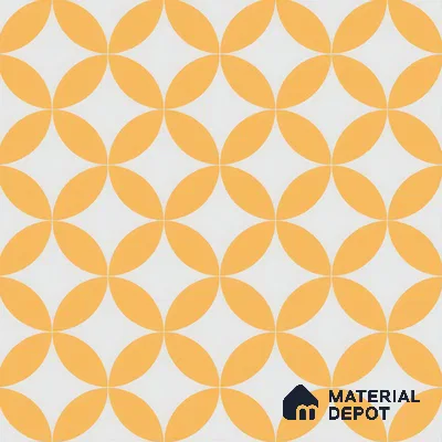 Moroccan Wall & Floor Tile TL 00245 Lemon Yellow 1 ft x 1 ft Matte Finish Ceramic Tile - 9 mm | Suitable For Kitchen, Bathroom, Dining Area | Please Expect a Slight Variation of Pattern
