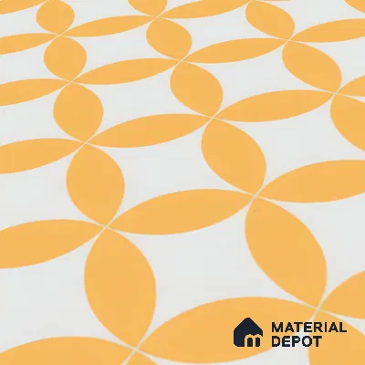 Moroccan Wall & Floor Tile TL 00245 Lemon Yellow 1 ft x 1 ft Matte Finish Ceramic Tile - 9 mm | Suitable For Kitchen, Bathroom, Dining Area | Please Expect a Slight Variation of Pattern