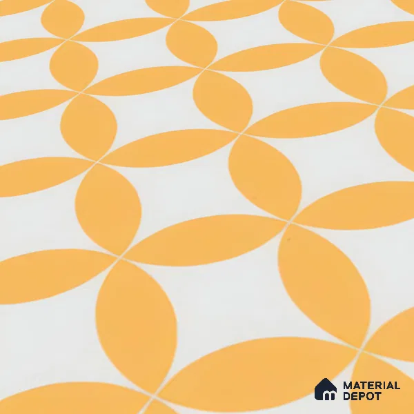 Moroccan Wall & Floor Tile TL 00245 Lemon Yellow 1 ft x 1 ft Matte Finish Ceramic Tile - 9 mm | Suitable For Kitchen, Bathroom, Dining Area | Please Expect a Slight Variation of Pattern