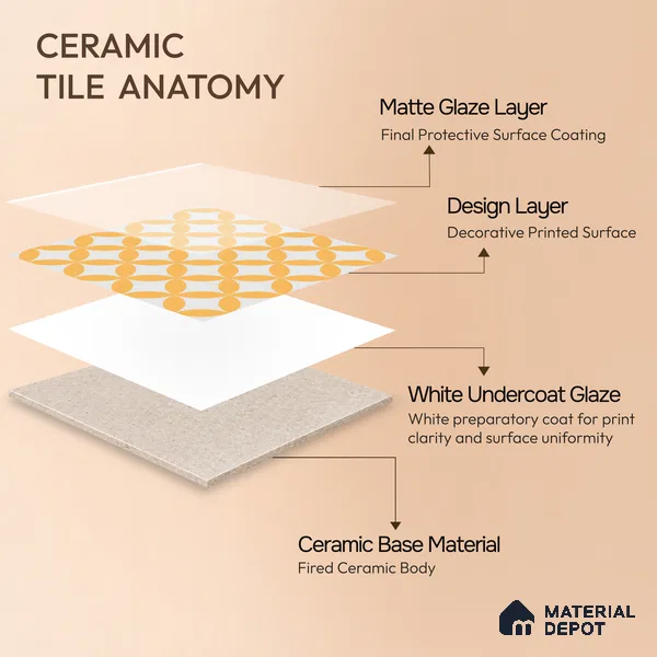 Moroccan Wall & Floor Tile TL 00245 Lemon Yellow 1 ft x 1 ft Matte Finish Ceramic Tile - 9 mm | Suitable For Kitchen, Bathroom, Dining Area | Please Expect a Slight Variation of Pattern