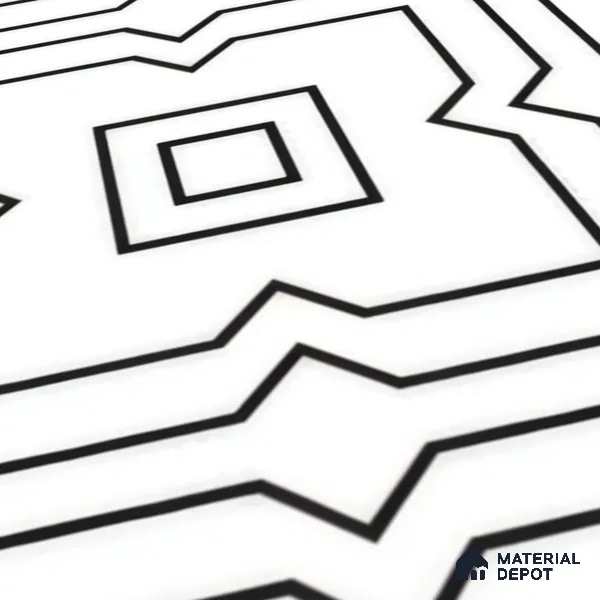 Moroccan Wall & Floor Athangudi Tile TL 00246 White 1 ft x 1 ft Matte Finish Ceramic Tile - 9 mm | Suitable For Kitchen, Bathroom, Dining Area | Please Expect a Slight Variation of Pattern