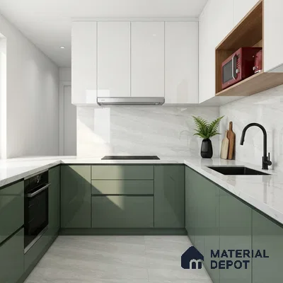 Double Charge Floor & Wall Tile TL 00428 Dualcore Frosty White 4 ft x 2 ft Vitrified Glossy Finish - 9 mm | Suitable for Bedroom, Living Room, Office & Bathroom Wall