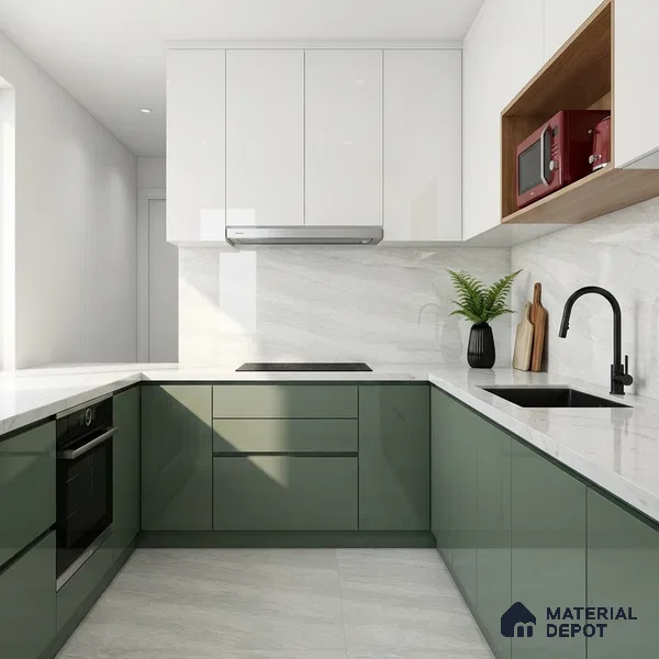 Double Charge Floor & Wall Tile TL 00428 Dualcore Frosty White 4 ft x 2 ft Vitrified Glossy Finish - 9 mm | Suitable for Bedroom, Living Room, Office & Bathroom Wall