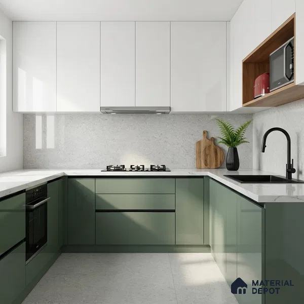 Double Charge Floor & Wall Tile TL 00434 Dualcore Misty Grey 4 ft x 2 ft Vitrified Glossy Finish - 9 mm | Suitable for Bedroom, Living Room, Office & Bathroom Wall