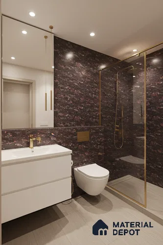Double Charge Floor & Wall Tile TL 00439 Dualcore Foxy Red 4 ft x 2 ft Vitrified Glossy Finish - 9 mm | Suitable for Bedroom, Living Room, Office & Bathroom Wall