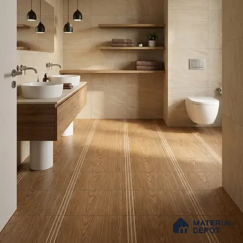 TL 00502 A Pattern 1 Smoky Brown 12 x 12 Inch Matte Finish Anti Skid Parking Vitrified Floor Tile - 9 mm