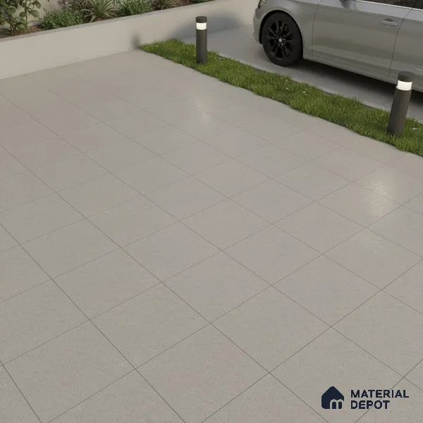 Budget Friendly Plain Look Value for Money Parking Beige Crema Floor Tile 16 x 16 inch | TL 00591 | Vitrified Matte Finish Tile - 12 mm | Suitable For Parking, Outdoor, Balcony & Terrace | Pattern Alignment May Vary | 2-3 mm Spacer is Mandatory