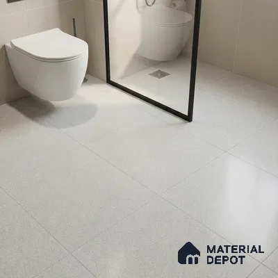 Budget Friendly Plain Look Value for Money Parking Cool Grey Floor Tile 16 x 16 inch | TL 00593 | Vitrified Matte Finish Tile - 12 mm | Suitable For Parking, Outdoor, Balcony & Terrace | Pattern Alignment May Vary | 2-3 mm Spacer is Mandatory