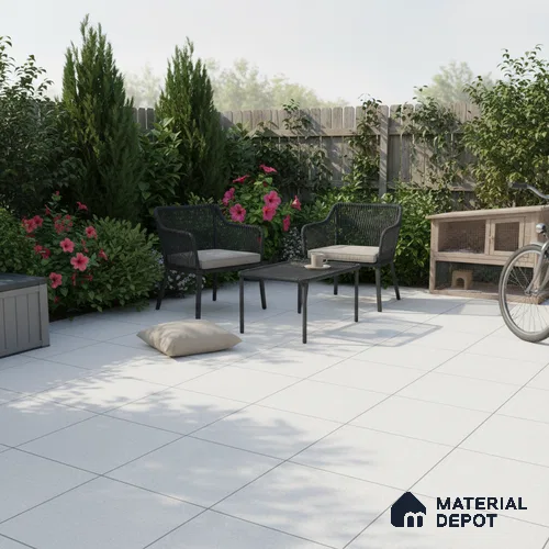 Budget Friendly Plain Look Value for Money Parking Cool Grey Floor Tile 16 x 16 inch | TL 00593 | Vitrified Matte Finish Tile - 12 mm | Suitable For Parking, Outdoor, Balcony & Terrace | Pattern Alignment May Vary | 2-3 mm Spacer is Mandatory