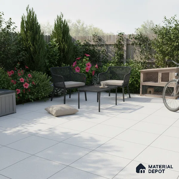 Budget Friendly Plain Look Value for Money Parking Cool Grey Floor Tile 16 x 16 inch | TL 00593 | Vitrified Matte Finish Tile - 12 mm | Suitable For Parking, Outdoor, Balcony & Terrace | Pattern Alignment May Vary | 2-3 mm Spacer is Mandatory