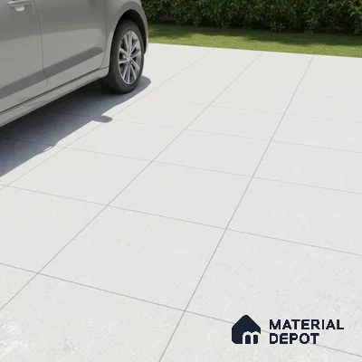 Budget Friendly Plain Look Value for Money Parking Cool Grey Floor Tile 16 x 16 inch | TL 00593 | Vitrified Matte Finish Tile - 12 mm | Suitable For Parking, Outdoor, Balcony & Terrace | Pattern Alignment May Vary | 2-3 mm Spacer is Mandatory
