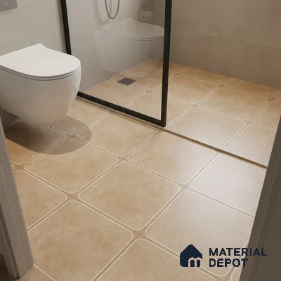 Budget Friendly Plain Look Value for Money Parking Brown Floor Tile 16 x 16 inch | TL 00600 | Vitrified Matte Finish Tile - 12 mm | Suitable For Parking, Bathroom, Balcony & Terrace | Pattern Alignment May Vary | 2-3 mm Spacer is Mandatory