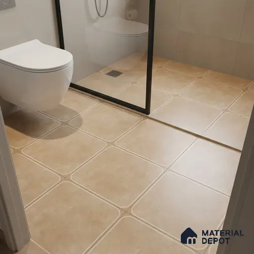 Budget Friendly Plain Look Value for Money Parking Brown Floor Tile 16 x 16 inch | TL 00600 | Vitrified Matte Finish Tile - 12 mm | Suitable For Parking, Outdoor, Balcony & Terrace | Pattern Alignment May Vary | 2-3 mm Spacer is Mandatory