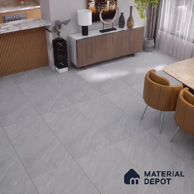 Cement Dolphin  Wall & Floor Tile TL 00679 Grey 4 ft x 2 ft Matte Finish Full Body Vitrified Tile - 9 mm | Suitable For Living Room, Bedroom, Kitchen