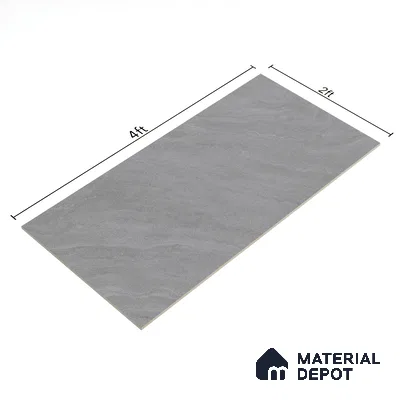 Cement Dolphin  Wall & Floor Tile TL 00679 Grey 4 ft x 2 ft Matte Finish Full Body Vitrified Tile - 9 mm | Suitable For Living Room, Bedroom, Kitchen