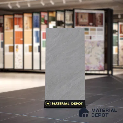 Cement Dolphin  Wall & Floor Tile TL 00679 Grey 4 ft x 2 ft Matte Finish Full Body Vitrified Tile - 9 mm | Suitable For Living Room, Bedroom, Kitchen