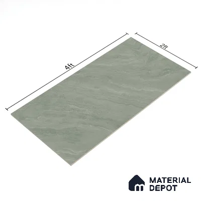 Marble Verde Wall & Floor Tile TL 00681 Sage Green 4 ft x 2 ft Matte Finish Full Body Vitrified Tile - 9 mm | Suitable For Living Room, Bedroom, Kitchen
