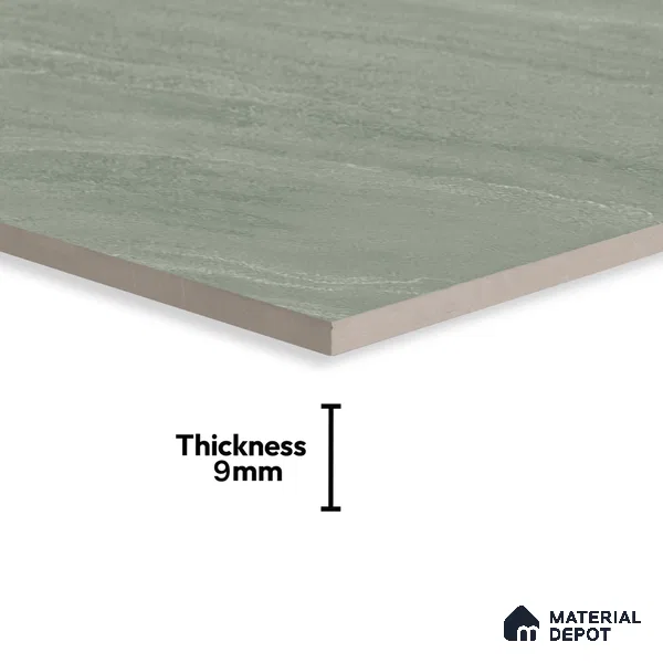 Marble Verde Wall & Floor Tile TL 00681 Sage Green 4 ft x 2 ft Matte Finish Full Body Vitrified Tile - 9 mm | Suitable For Living Room, Bedroom, Kitchen