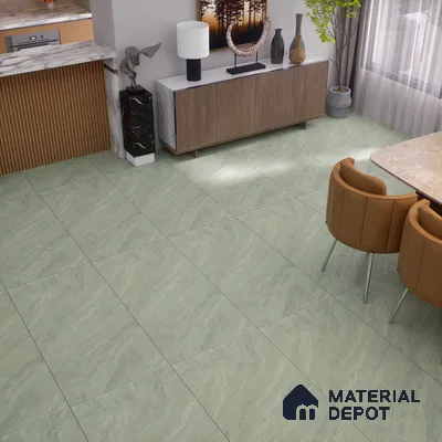 Marble Verde Wall & Floor Tile TL 00681 Sage Green 4 ft x 2 ft Matte Finish Full Body Vitrified Tile - 9 mm | Suitable For Living Room, Bedroom, Kitchen