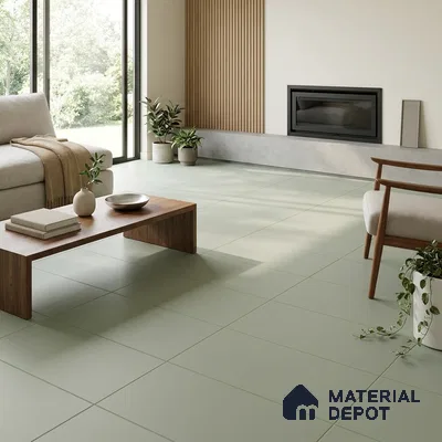 Plain Wall & Floor Tile TL 00707 Almond Beige 4 ft x 2 ft Matte Finish Full Body Vitrified Tile - 9 mm | Suitable For Living Room, Hall, Bedroom
