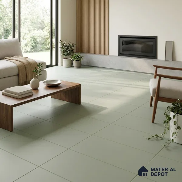 Plain Wall & Floor Tile TL 00707 Almond Beige 4 ft x 2 ft Matte Finish Full Body Vitrified Tile - 9 mm | Suitable For Living Room, Hall, Bedroom