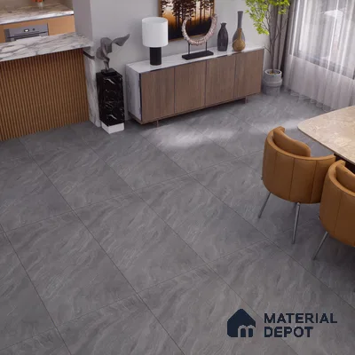 Marble Slate Wall & Floor Tile TL 00748 Slate Grey 4 ft x 2 ft Matte Finish Full Body Vitrified Tile - 9 mm | Suitable For Living Room, Bedroom, Kitchen