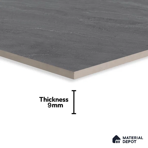 Marble Slate Wall & Floor Tile TL 00748 Slate Grey 4 ft x 2 ft Matte Finish Full Body Vitrified Tile - 9 mm | Suitable For Living Room, Bedroom, Kitchen